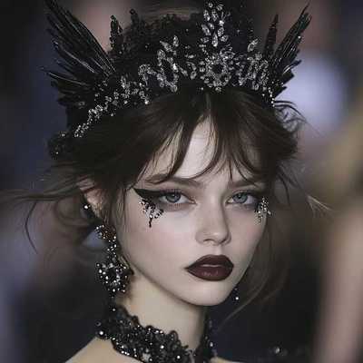 暗黑风皇冠合金原创T台走秀