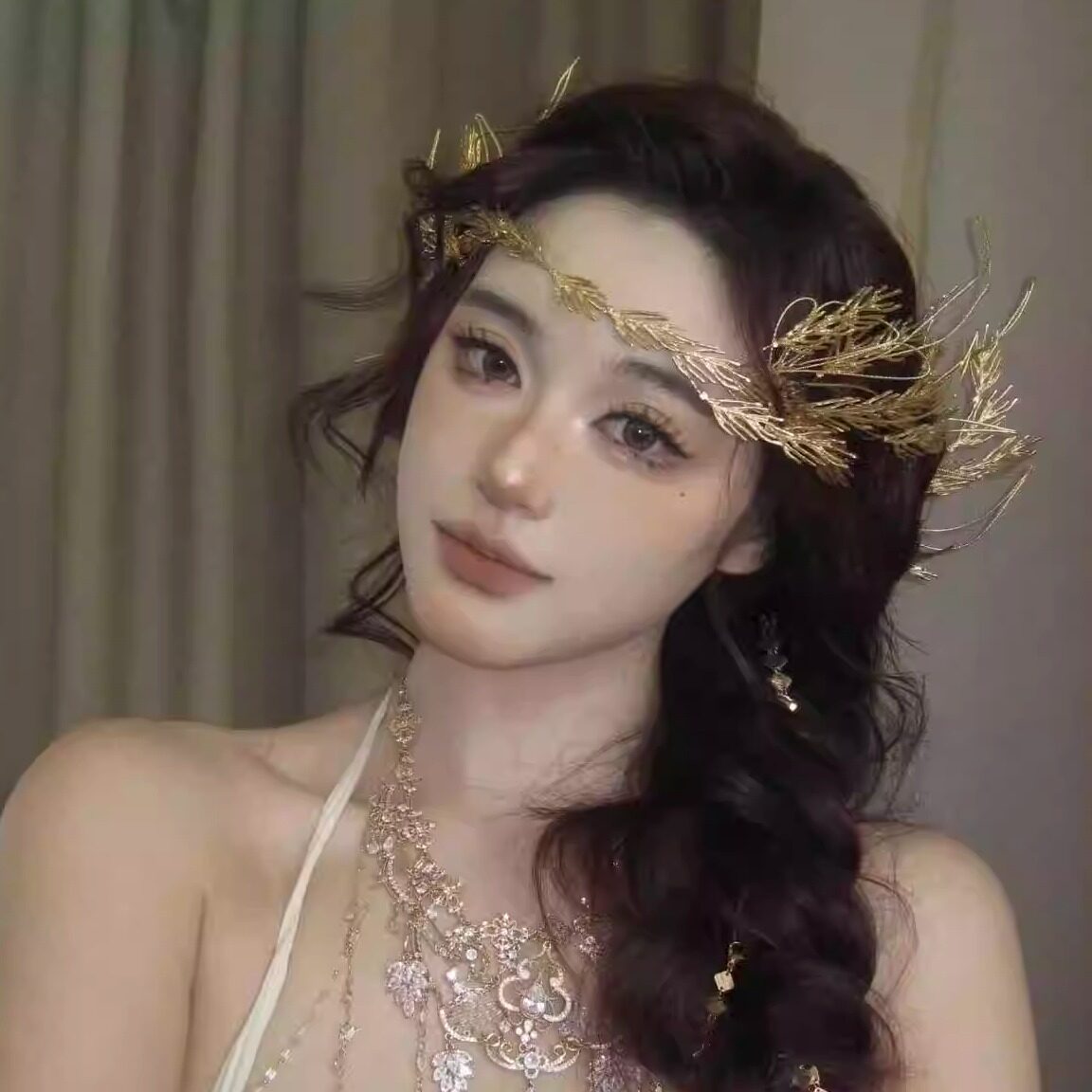 复古巴洛克皇冠头饰民族风公主精灵发箍森系气质新娘发冠女王旅拍