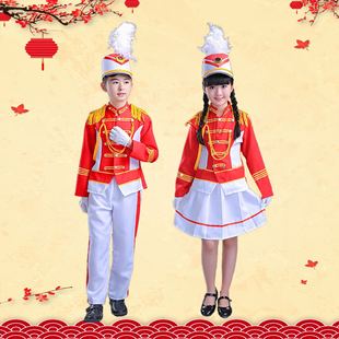 新款幼儿园鼓号服装鼓乐队服中小学生乐队服升旗手服旗手服鼓号服