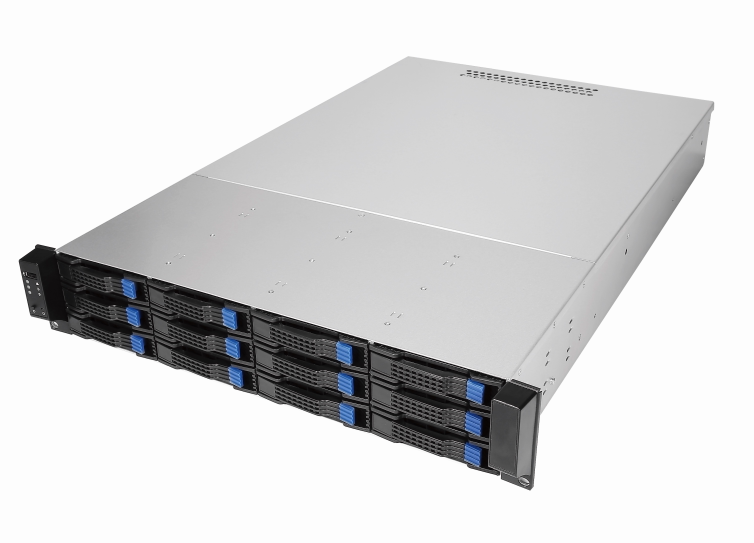 2u工控服务器机箱 2u12盘位热插拔机箱双cpu大板位  多硬盘位