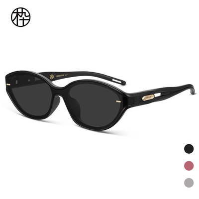 木九十MJ12SN1586运动太阳镜轻便窄框猫眼机能户外墨镜男女造型