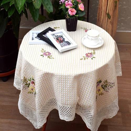 田园风手工丝带绣通用盖巾圆桌布