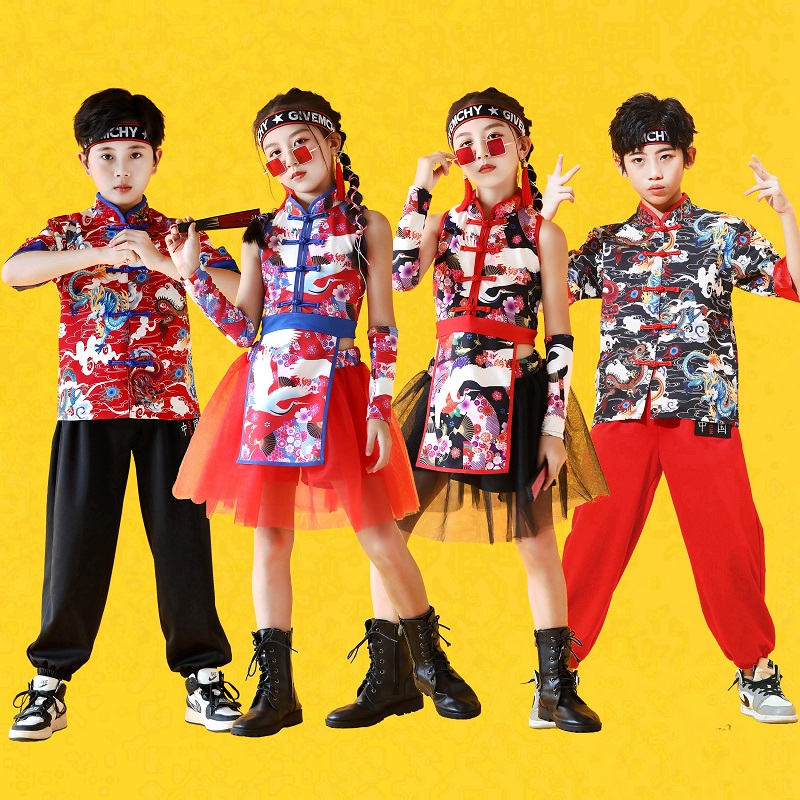 男女中国风爵士舞走秀潮服演出服