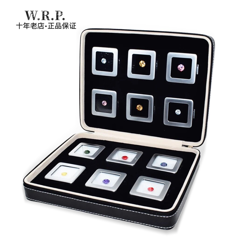 高档拉链包样品彩宝展示裸石盒