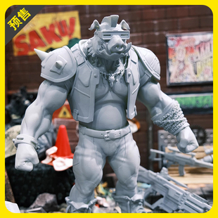 【预售】棒模玩 灵机魂 忍者神龟 猪面 比博 可动人偶 手办摆件