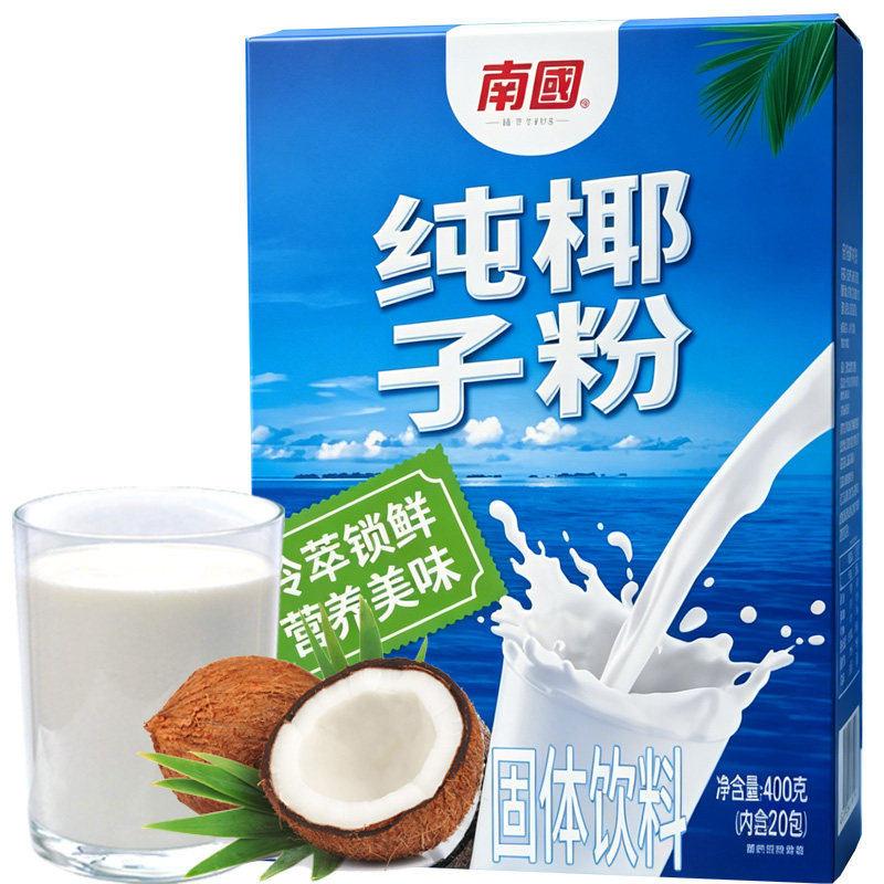 海南特产南国食品纯椰子粉400g盒装 椰子粉营养早餐饮品
