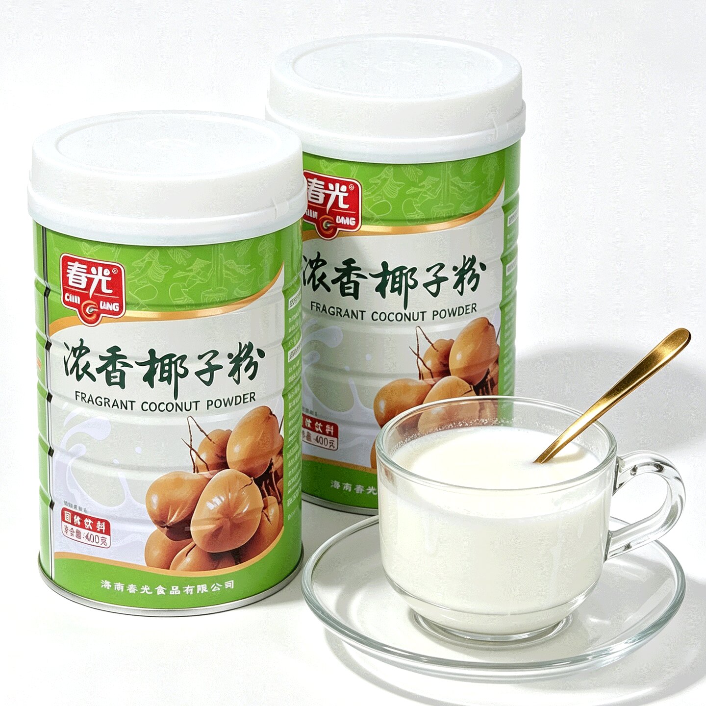 椰子粉 春光浓香椰子粉400gX2罐海南特产食品清补凉配料早餐食品