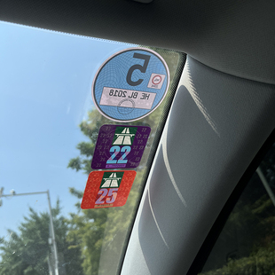 瑞士高速年票德车环保标贴纸过期外国汽车年检年票贴纸装饰6653