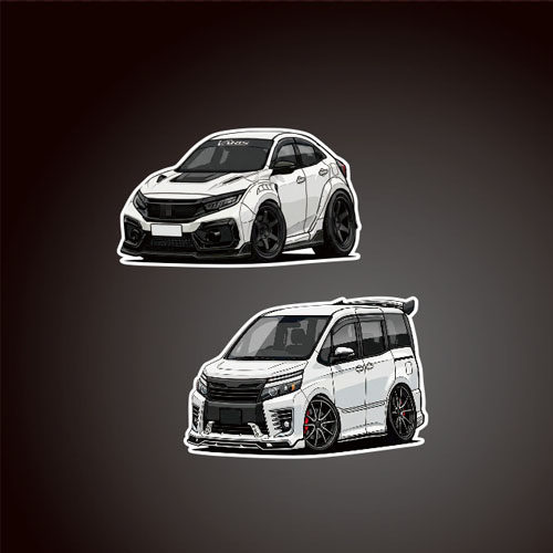 汽车贴纸适用于HONDACIVICFK8TOYOTAVOXY车尾反光贴8541