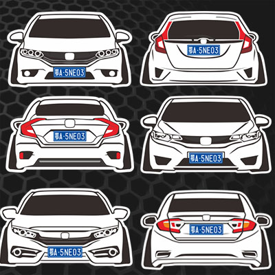 思域改装飞度哥瑞车标贴