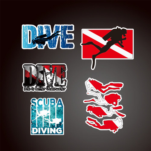支持定制适用于潜水贴纸DIVE车贴SCUBA水肺潜水品质贴纸7970