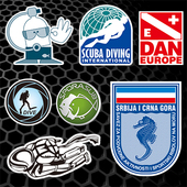 定制贴纸适用于潜水DIVE潜水标志品牌标志汽车贴纸定制潜水车贴