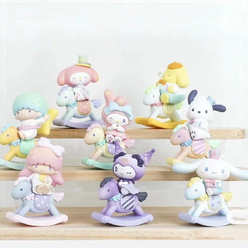 Miniso mingyin youpin sanlou Детская картальная лошадь слепая слепая кровь крови кровь County county Kuromi Desktop Swing