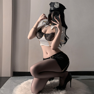 热辣搜查官*性感镂空蕾丝女警纯欲职业装cos服夜场酒吧制服套装女