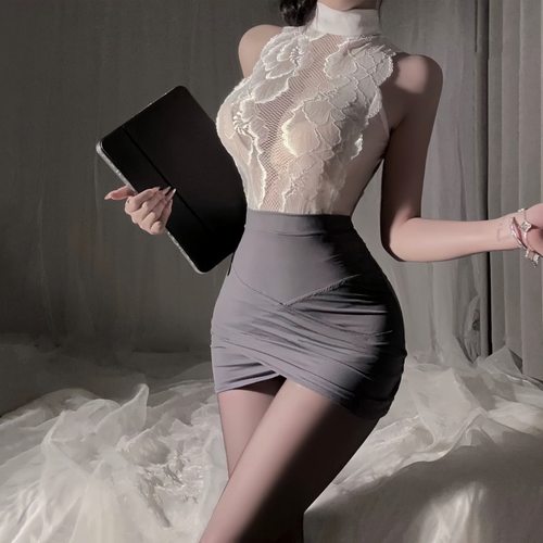 性感蕾丝秘书包臀裙约会制服qqny
