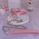choker女仆铃铛项圈脖环女束缚牵引绳猫咪颈环男项链锁骨链条pu皮