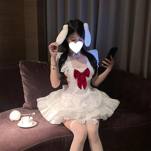 白色初恋~元气甜妹纯欲法式少女厨娘围裙蕾丝边cos洛丽塔女仆套装