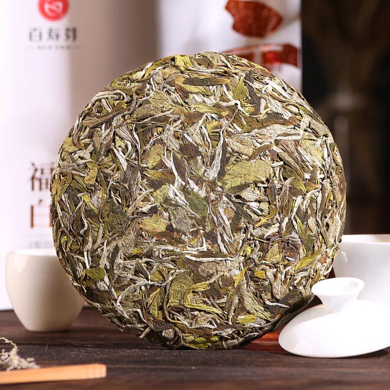 百寿芽白牡丹茶叶福鼎白茶白牡丹茶饼正宗高山花香太姥山茶叶300g