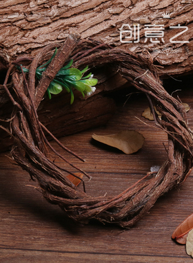 拍照道具树藤圈 天然树藤 创意背景道具摄影背景搭配道具干树枝