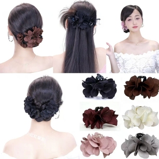 新款超仙ins温柔氛围感花朵7CM抓夹纯欲甜美发夹