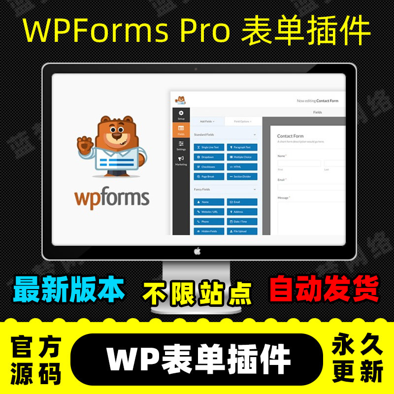 WPForms Pro 插件 官方正版 WP可视化表单 WP表单拖放 WP表单插件