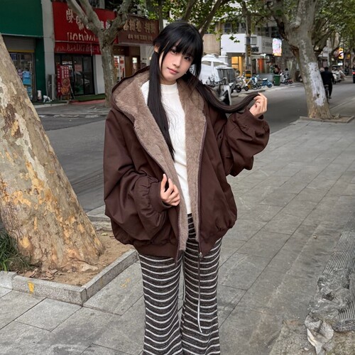 座山雕冬季新款两面穿棉衣