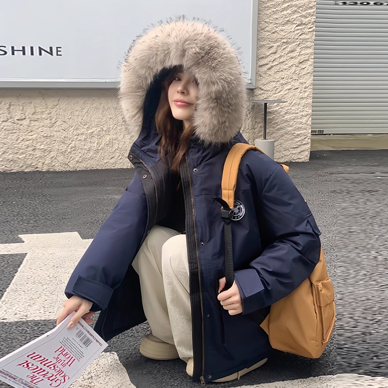 工装派克服2025年冬季新款棉服女设计感毛领连帽外套棉袄宽松棉衣,女装/女士精品,棉衣/棉服,淘宝优惠券,粉丝福利购,淘宝优惠卷