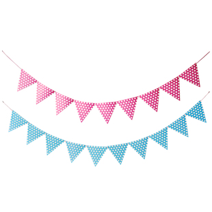 金色银色生日快乐字母连体横幅烫金三角旗拉旗happybirthday装饰