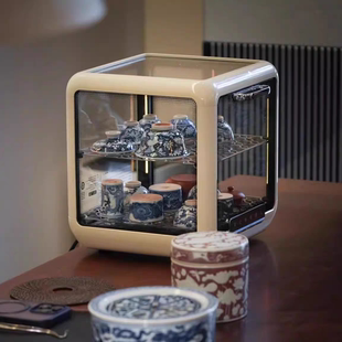 学古悟烯茶人石墨烯养护柜台式紫砂壶茶具消毒柜全透明