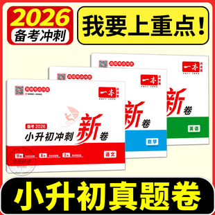 小升初真题卷2026一本小升初冲刺新卷语文数学英语人教版全国通用六年级下册测试卷全套专项训练总复习必刷题分类卷名校考卷大集结