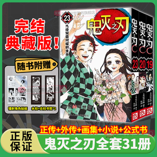 外传逸事小说番外篇日本漫画家吾峠呼世晴超人气成人动漫小说书籍 原画集水柱与炎柱 鬼灭之刃外传漫画书无限城公式 书全套日本正版