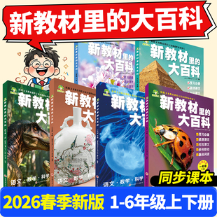 下语数科1 2026年新版 6年级上册同步课本四三一五六年级小学预习必备课外知识拓展阅读教辅 大百科二年级下册全书人教版 新教材里