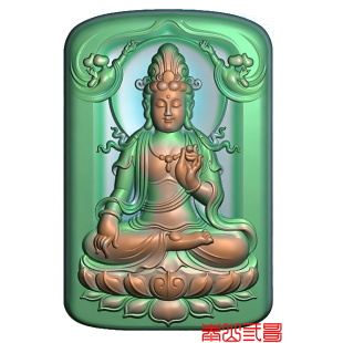 精雕图玉雕木雕石雕守护神观音