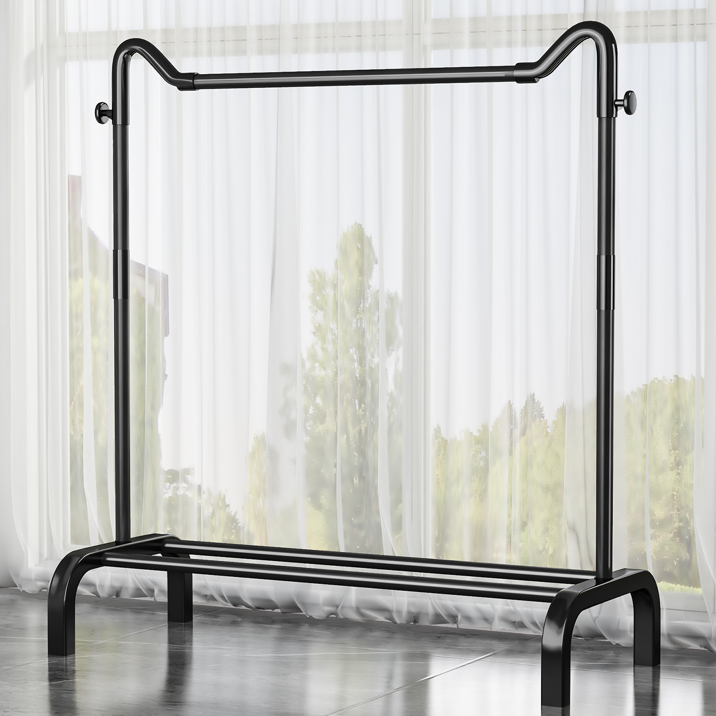 晾衣架落地卧室家用阳台简易衣架室内挂衣架加粗凉衣杆架2025新款