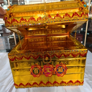百宝箱包金条折纸祈福敬神财库金桶清明手工祈福百宝箱一桶金