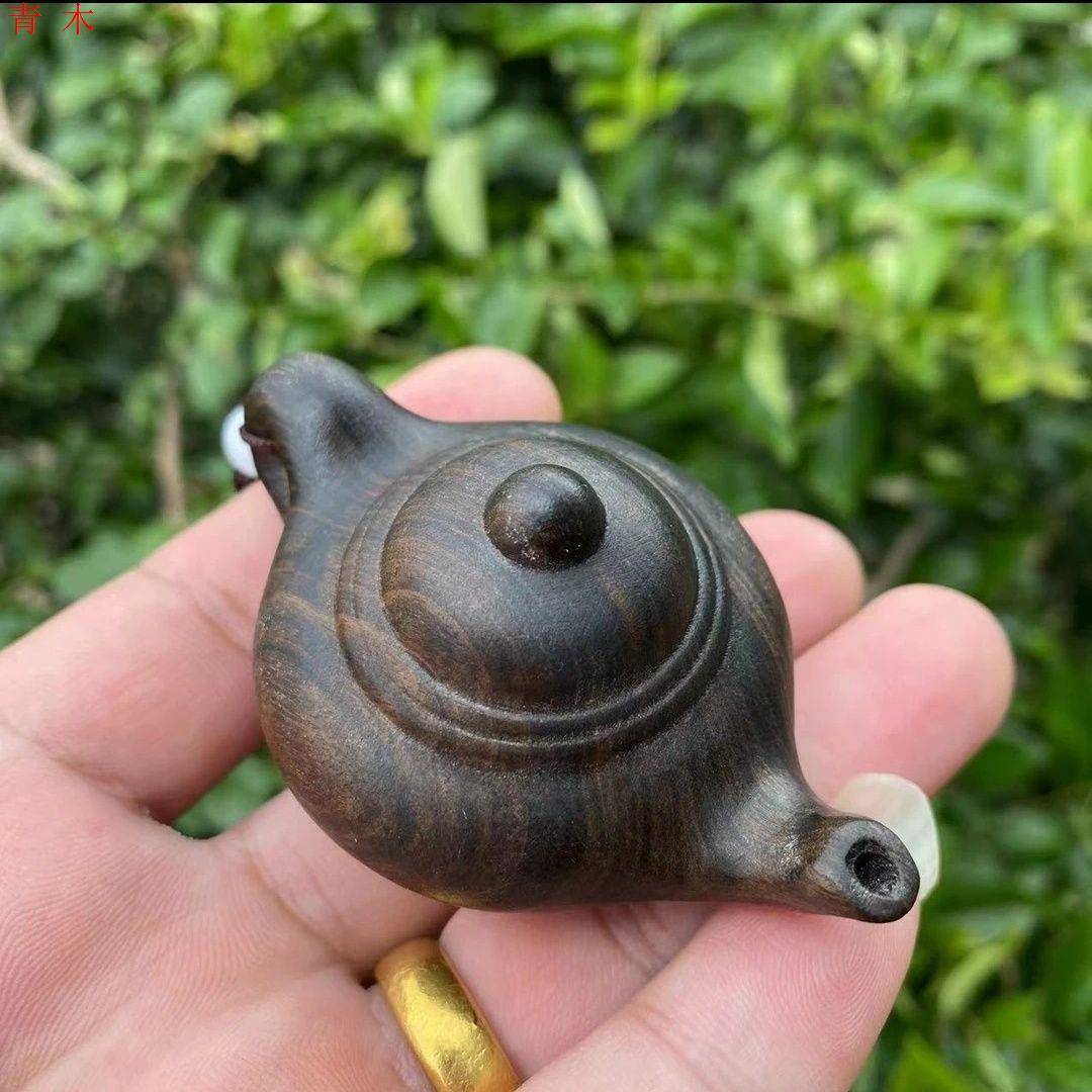 沉香木把把胡木雕芽庄挂件红木茶壶木质手玩把件实木摆件文玩新款