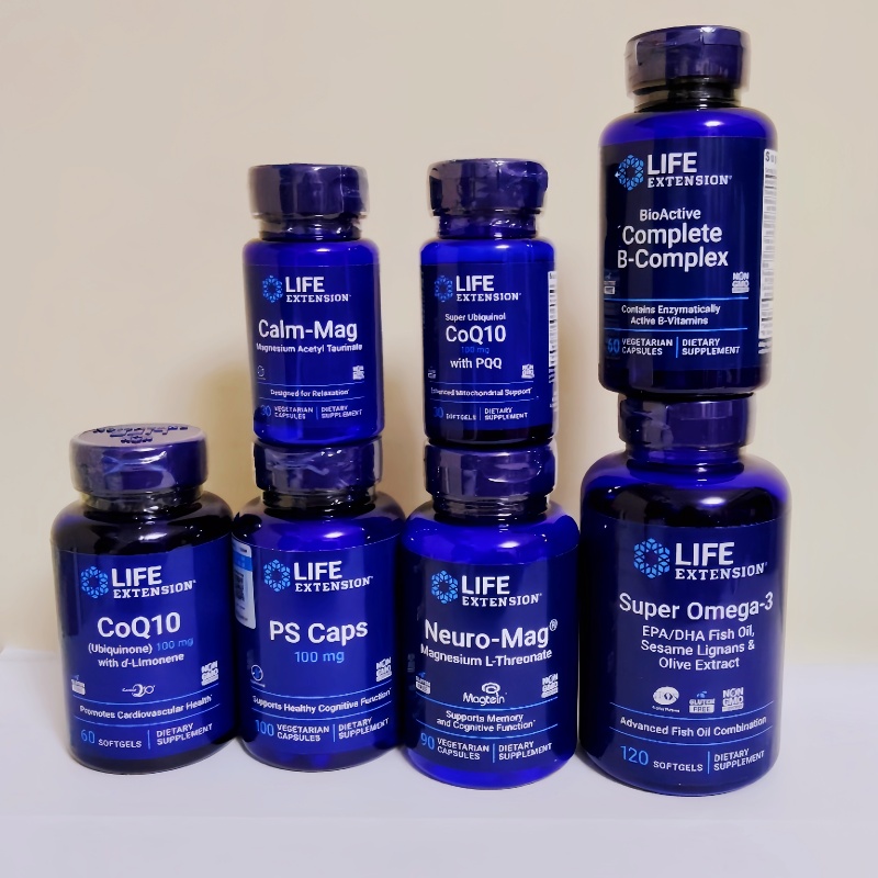life extension延寿维生素B族苏糖酸镁ps磷脂酰丝氨酸辅酶Q10鱼油