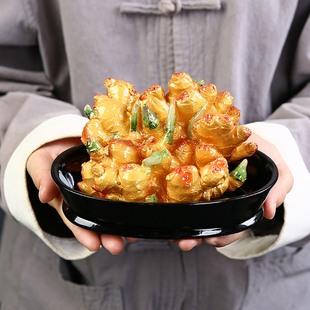 一统江山摆件家居装饰创意手工客厅办公室茶桌面摆设茶宠可养变色