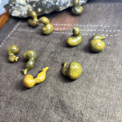 天然河磨玉小葫芦吊坠可做提溜迷你款文玩葫芦多样性发其一
