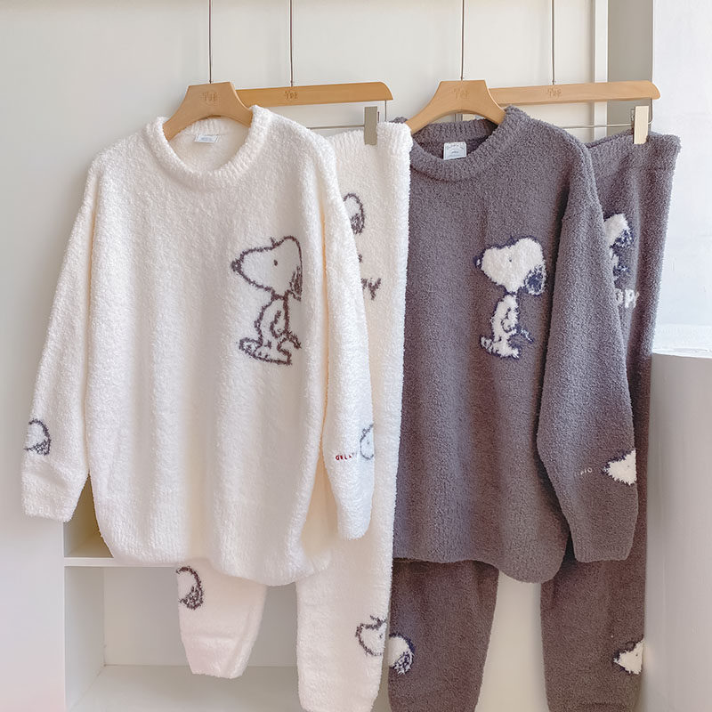 史努比软绵绵情侣睡衣卡通保暖