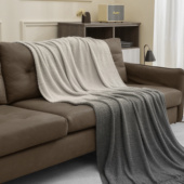 毛毯渐变灰色简约沙发盖毯搭毯休闲毯空调毯子午睡披肩民宿床尾毯