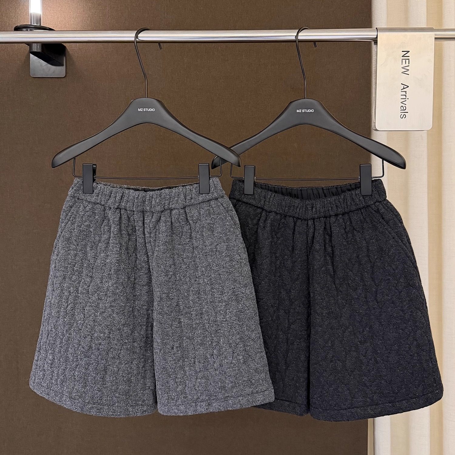 高端欧货新款高级感松紧高腰纹理感休闲阔腿a字加绒羊毛短裤女冬,女装/女士精品,休闲裤,淘宝优惠券,粉丝福利购,淘宝优惠卷