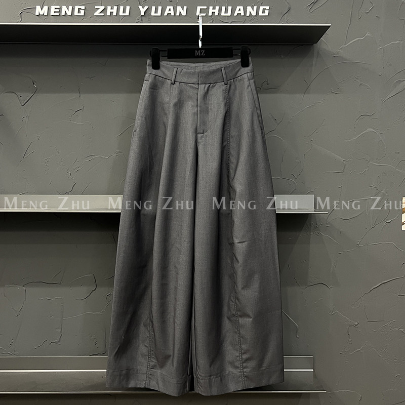 高端欧货2025年夏季新款显瘦百搭高腰休闲宽松阔腿直筒裤女西装裤,女装/女士精品,休闲裤,淘宝优惠券,粉丝福利购,淘宝优惠卷