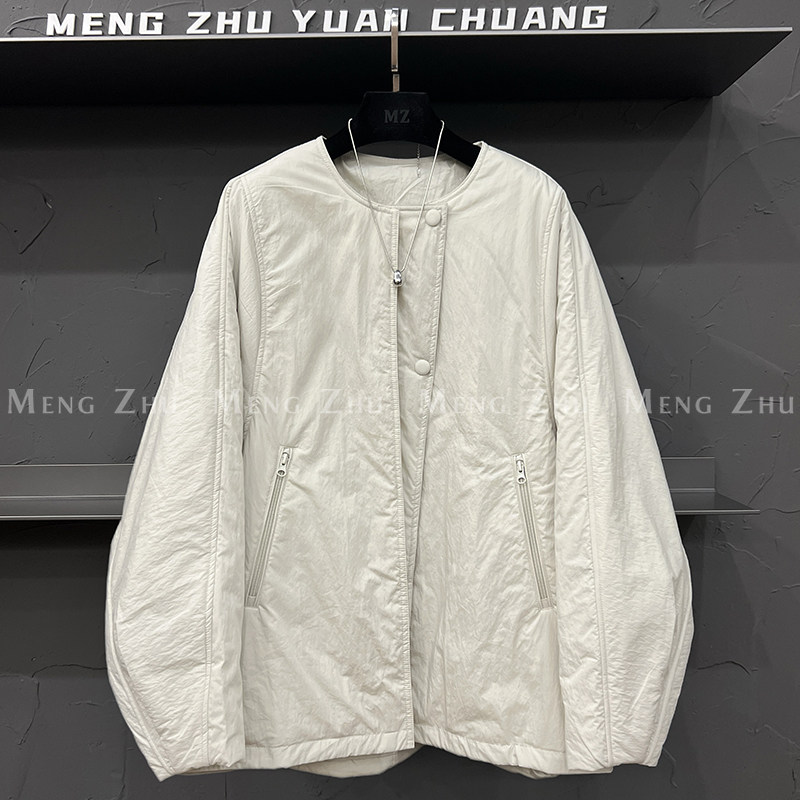 高端欧货秋冬新款高级感巨好看的夹克圆领暗扣斜边门禁夹棉外套女,女装/女士精品,短外套,淘宝优惠券,粉丝福利购,淘宝优惠卷