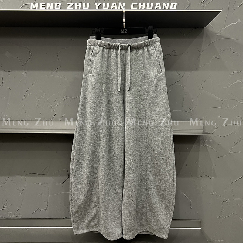 高端欧货秋季新款高级感巨好看的裤子休闲阔腿弯刀裤女磨毛卫裤,女装/女士精品,休闲裤,淘宝优惠券,粉丝福利购,淘宝优惠卷