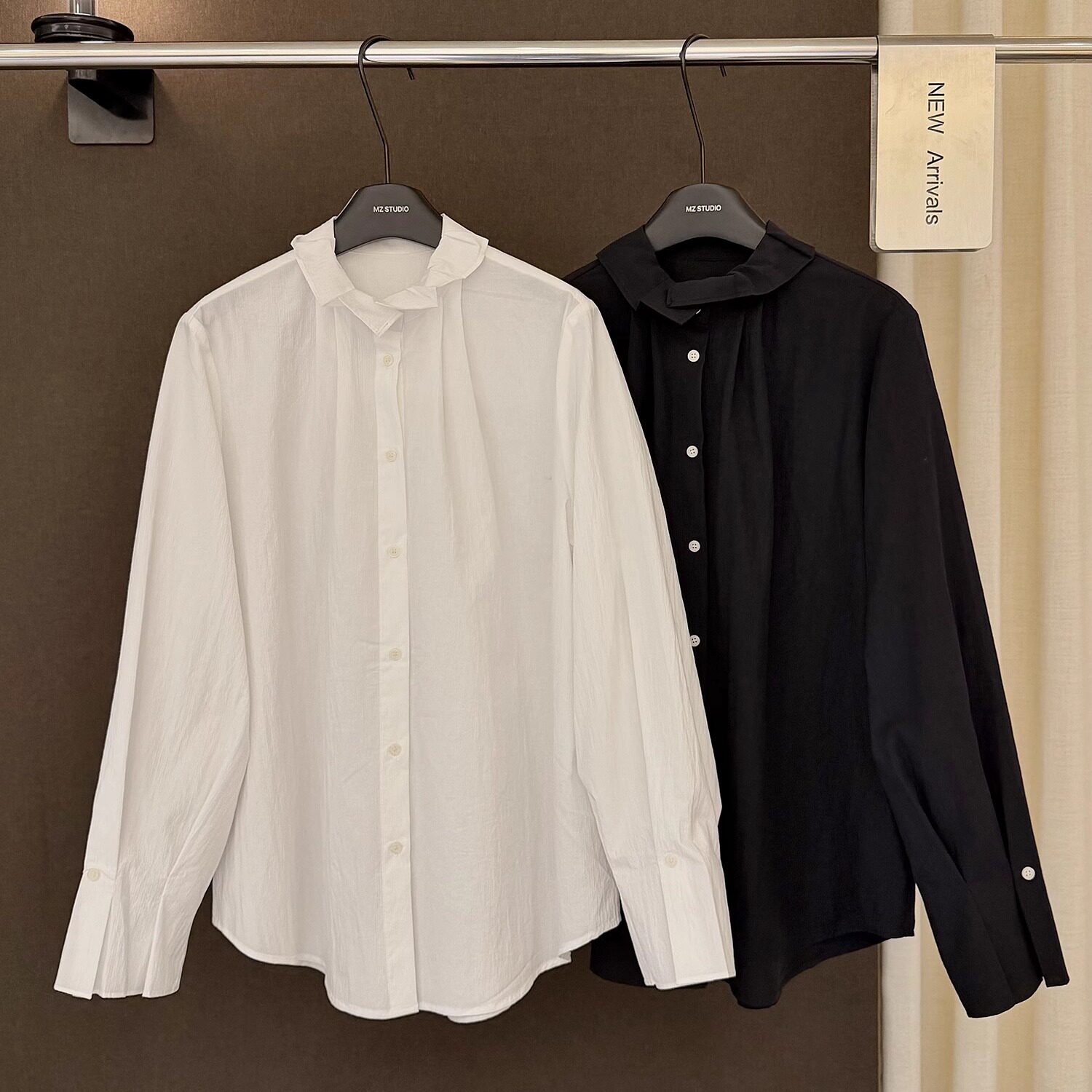 高端欧货冬季新款不规则花边领口设计感小众叠穿长袖衬衫女上衣,女装/女士精品,衬衫,淘宝优惠券,粉丝福利购,淘宝优惠卷