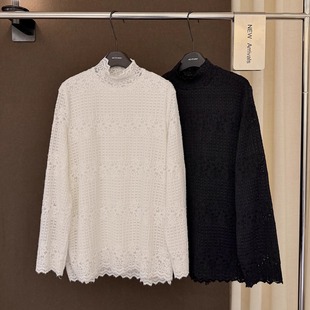 高端欧货新款高级感巨好看的显瘦半高领加绒磨毛打底T恤女冬上衣