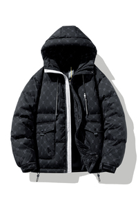 日系90%标羽绒服男连帽高品质2024冬季宽松潮情侣大码YR22P298图片