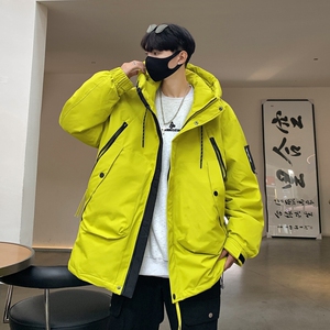 2024秋冬新90%标羽绒服男连帽潮流宽松冲锋衣情侣大码YR37P298图片