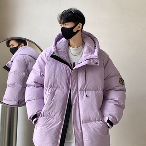 潮流情侣大码90%标高品质连帽羽绒服男2024秋冬新宽松YR35P298图片